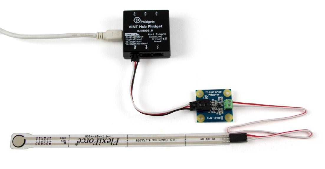 8″ FlexiForce 0-100lb. Resistive Force Sensor (3102_0)