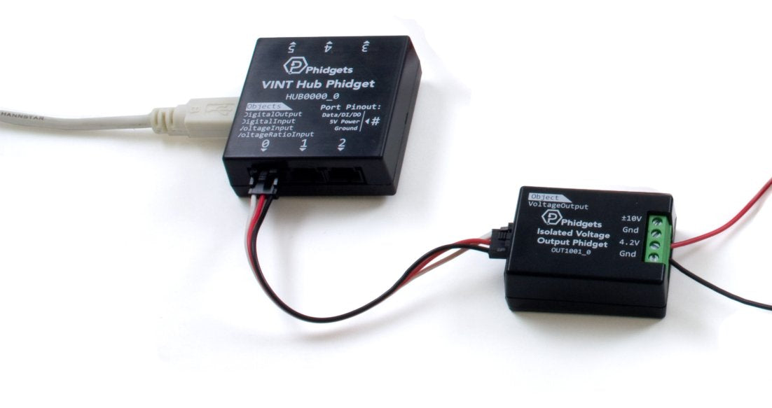 Isolated 12-Bit Voltage Output Phidget (OUT1001_0)